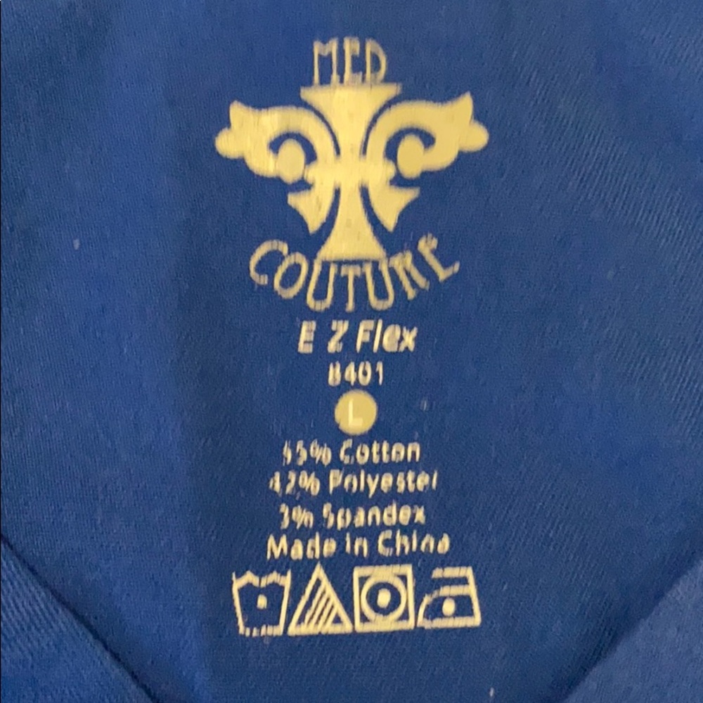 Blue Scrub Top - Picture 3 of 5